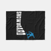 Snowboard Snowboard  Retro Snowboard 2 Fleece Deken (Voorkant (Horizontaal))