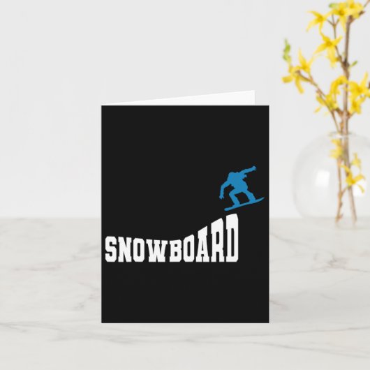 Snowboard Snowboard  Retro Snowboard 2 Kaart (Gele Bloem)