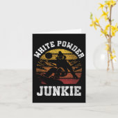 Snowboard Snowboard Retro Wit Poeder Kaart (Gele Bloem)