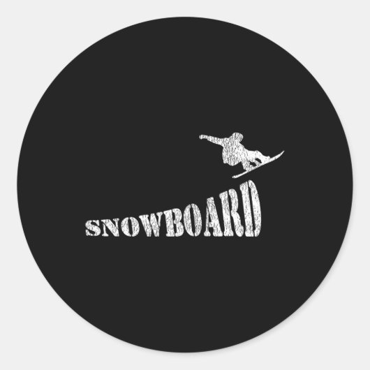 Snowboard snowboard ronde sticker (Voorkant)
