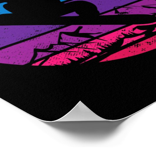 Snowboard Snowboard Silhouette I Retro Poster (Hoek)