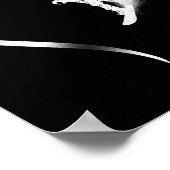 Snowboard Snowboard Tracks Heart  Heart Poster (Hoek)