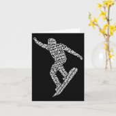 Snowboard Snowboard Typography Boys Kinder Mannen Kaart (Gele Bloem)