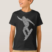 Snowboard Snowboard Typography Boys Kinder Mannen  T-shirt (Voorkant)