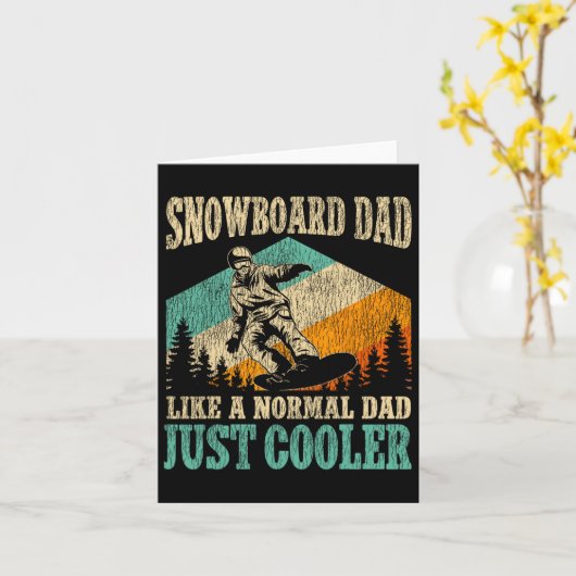 Snowboard snowboard vader vader retro Sn Kaart (Gele Bloem)