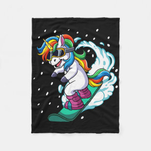 Snowboard snowboarden 3 fleece deken