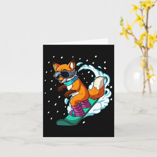 Snowboard snowboarden 4 kaart (Gele Bloem)