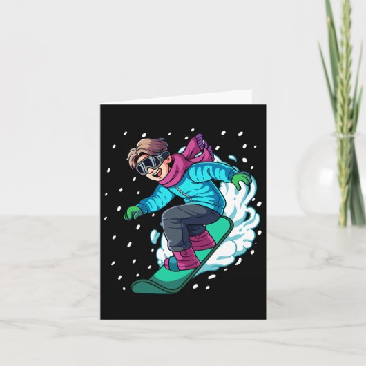 Snowboard snowboarden 5 kaart (Voorkant)