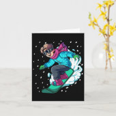 Snowboard snowboarden 5 kaart (Gele Bloem)
