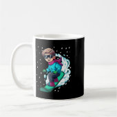 Snowboard snowboarden 8 koffiemok (Links)