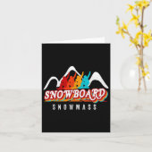 Snowboard snowboarden Co Fun Ski Colorado Mountain Kaart (Gele Bloem)
