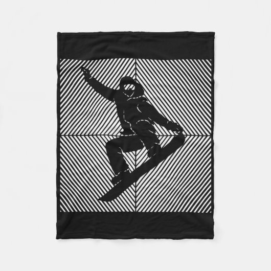 Snowboard snowboarden Skilift Snowboarder Fleece Deken (Voorkant)