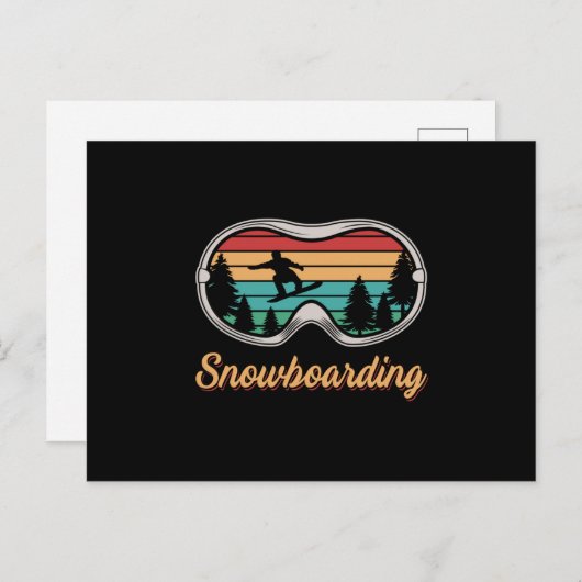 Snowboard Snowboarden Snowboarder Ski Funny Briefkaart (Voorkant / Achterkant)