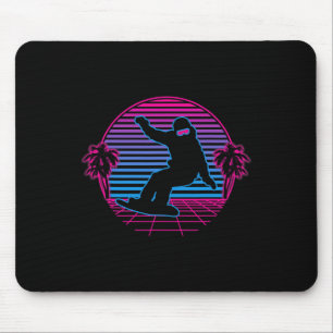 Snowboard Snowboarden Wintersport Retro Muismat