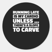 Snowboard snowboarden - Wintersport Snowboarder Ronde Sticker (Voorkant)