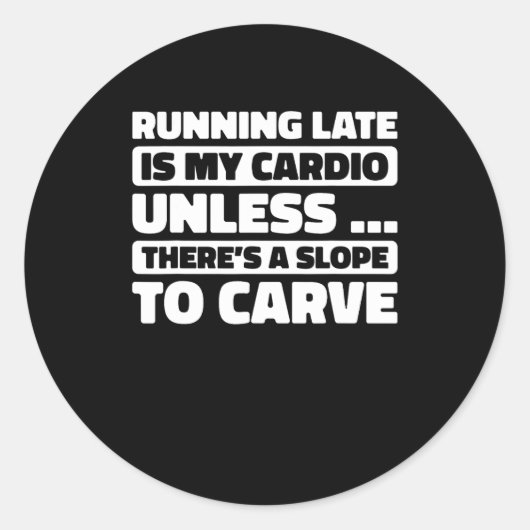 Snowboard snowboarden - Wintersport Snowboarder Ronde Sticker (Voorkant)