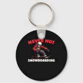 Snowboard snowboarden - Wintersport Snowboarder Sleutelhanger (Voorkant)