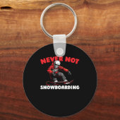 Snowboard snowboarden - Wintersport Snowboarder Sleutelhanger (Voorkant)