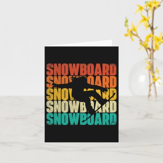 Snowboard - Snowboarder Downhill Instant Kaart (Gele Bloem)