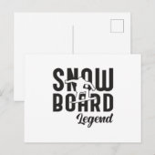 Snowboard Snowboarder Grappig cadeau idee Briefkaart (Voorkant / Achterkant)