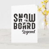 Snowboard Snowboarder Grappig cadeau idee Kaart (Gele Bloem)