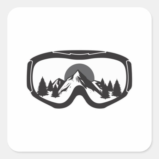 Snowboard Snowboarder Grappig cadeau idee Vierkante Sticker (Voorkant)