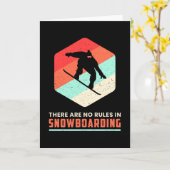 Snowboard Snowboarder Retro Gift Kaart (Gele Bloem)