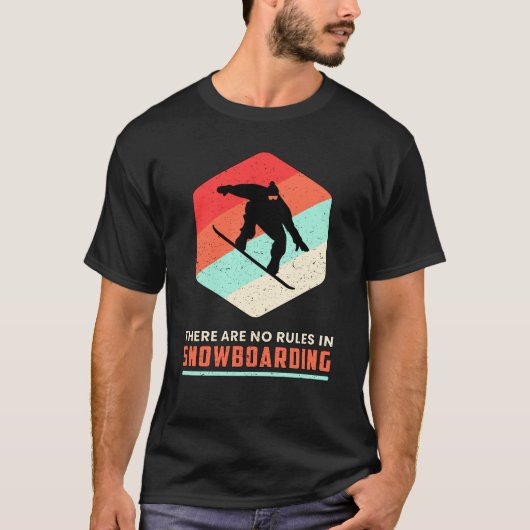Snowboard Snowboarder Retro Gift T-shirt (Voorkant)