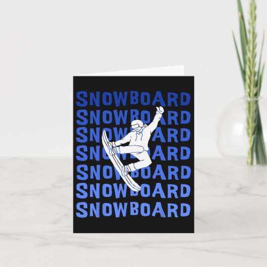 Snowboard Snowboarder Shredding Kinder wintersport Kaart (Voorkant)