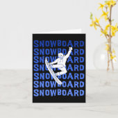 Snowboard Snowboarder Shredding Kinder wintersport Kaart (Gele Bloem)
