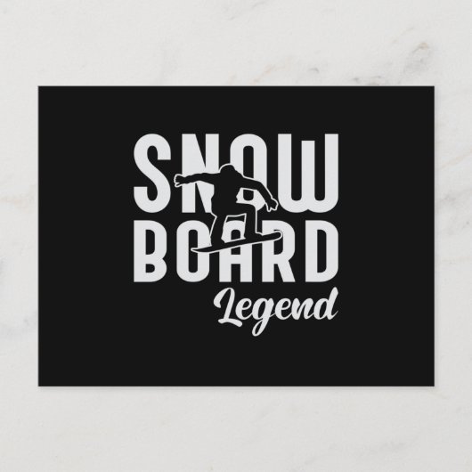Snowboard Snowboarder Sneeuw Grappig cadeau Briefkaart (Voorkant)