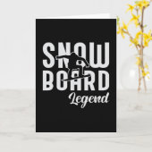 Snowboard Snowboarder Sneeuw Grappig cadeau Kaart (Gele Bloem)