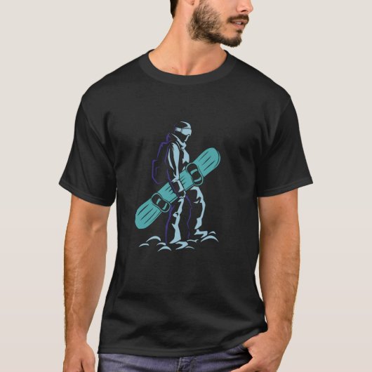 Snowboard Snowboarder Snowboarden Mannen Jongens V T-shirt (Voorkant)