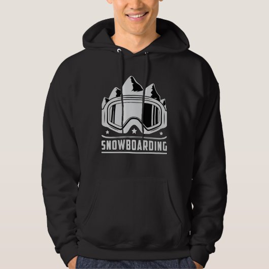 Snowboard Snowboarder Snowboarden Sneeuw Grappig c Hoodie (Voorkant)