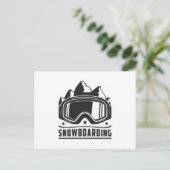 Snowboard Snowboarder Snowboarden Sneeuwcadeau Ide Briefkaart (Staand voorkant)