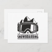 Snowboard Snowboarder Snowboarden Sneeuwcadeau Ide Briefkaart (Voorkant / Achterkant)