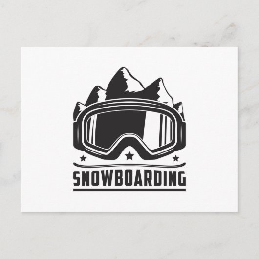 Snowboard Snowboarder Snowboarden Sneeuwcadeau Ide Briefkaart (Voorkant)