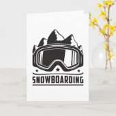 Snowboard Snowboarder Snowboarden Sneeuwcadeau Ide Kaart (Gele Bloem)