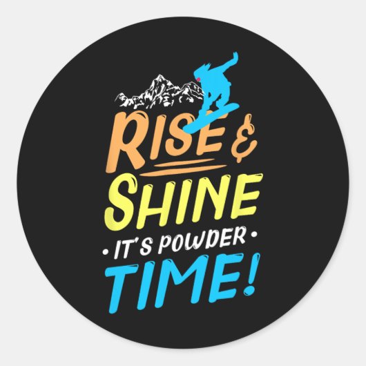 Snowboard Snowboarder Snowboarder Gif Ronde Sticker (Voorkant)