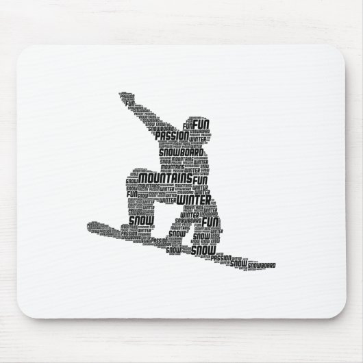 Snowboard Snowboarder Snowboarding Muismat (Voorkant)