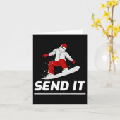 Snowboard Snowboarder verzendt het Snowboarding Wi Kaart (Gele Bloem)