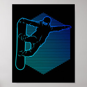 Snowboard snowboarder voor dames poster