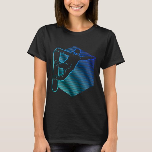 Snowboard snowboarder voor dames t-shirt (Voorkant)