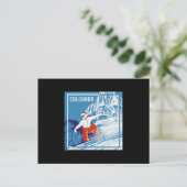 Snowboard Snowboarder Wintercadeau Briefkaart (Staand voorkant)