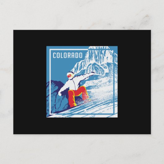 Snowboard Snowboarder Wintercadeau Briefkaart (Voorkant)