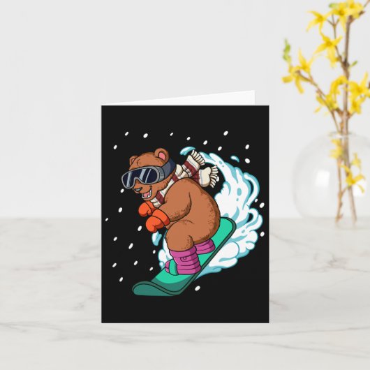 Snowboard Snowboarding Kaart (Gele Bloem)