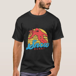 Snowboard Snowboarding  Retro Bunny Girl T-shirt