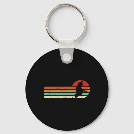 Snowboard Snowboarding Retro Sleutelhanger (Voorkant)