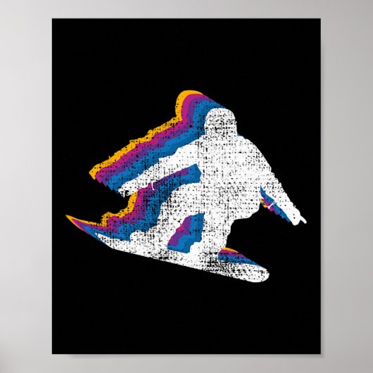 Snowboard Snowboarding Snowboarder Poster (Voorkant)