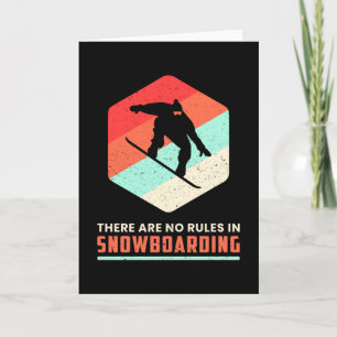 Snowboard Snowboarding Snowboarder Retro Gift Kaart